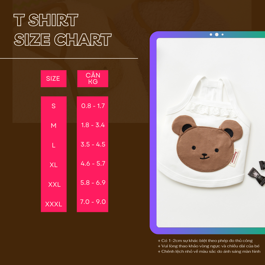 Áo Gấu Gosomi Hai Dây Hiha Pets 4 52