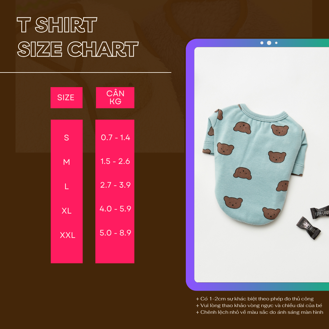 Áo Thun Gấu Hiha Pets - Xanh 3 53