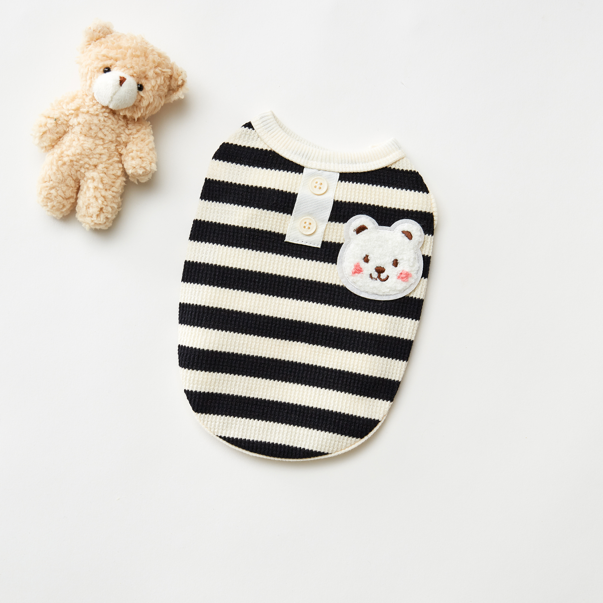 Áo Thun Sọc Khoen Gấu Hiha Pets – Đen