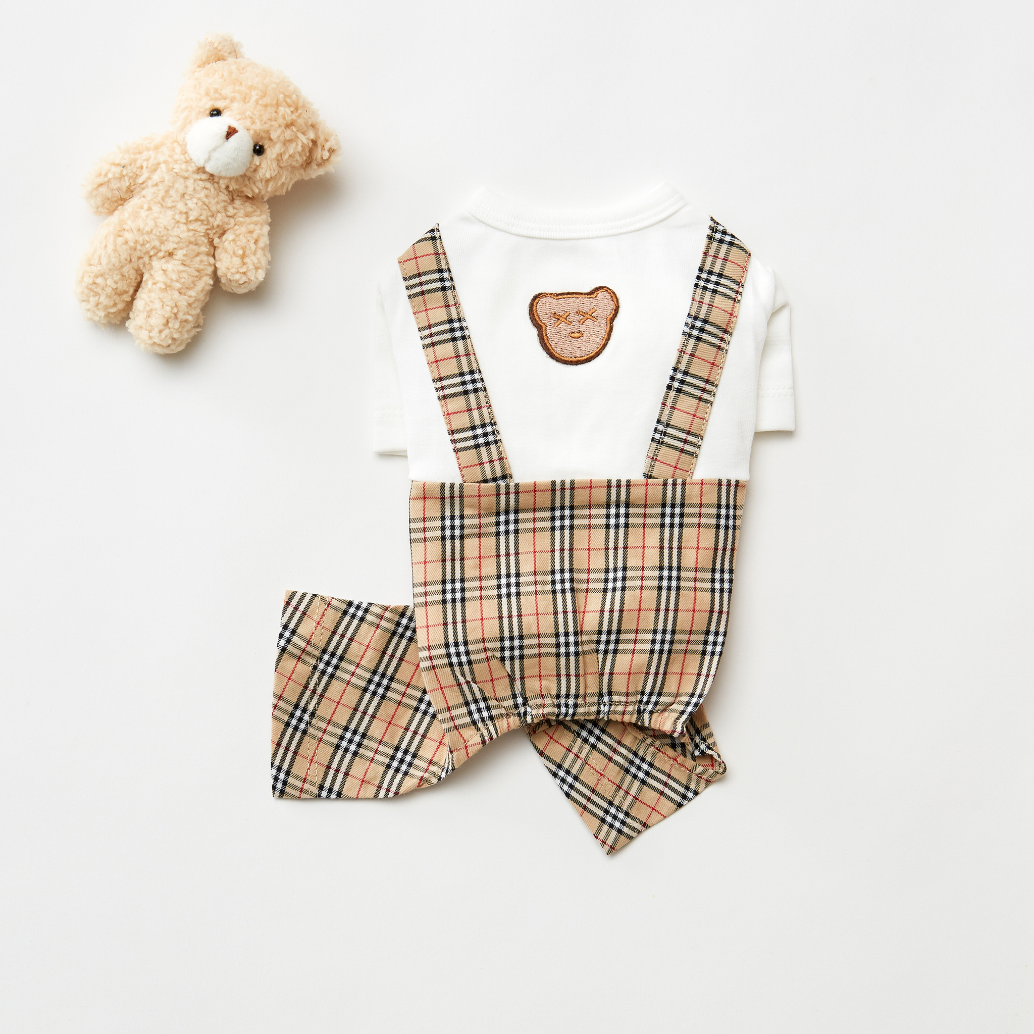 Jump Thun Sọc Caro Hiha Pets – Trắng